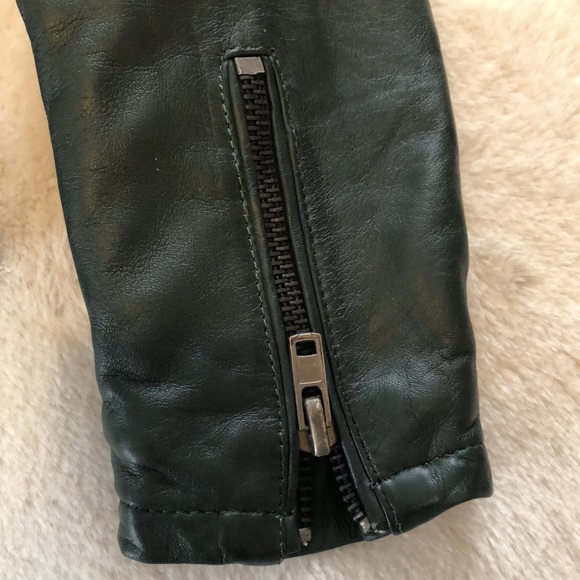 Real Italian leather, dark emerald green jacket, Aviatrix, 8 - Picture 6 of 9